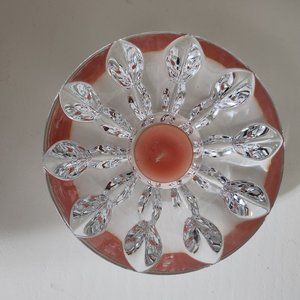 Late 20th Century Miller Rogaska Equinox Crystal Candle Holder